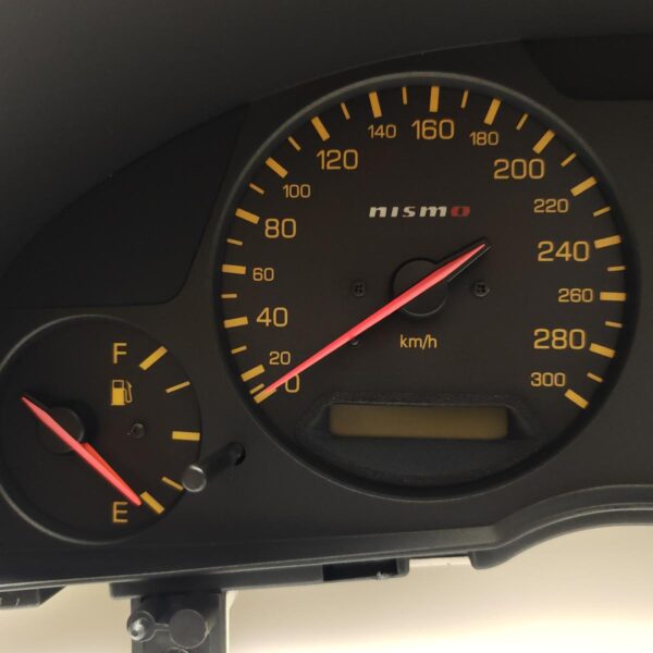 Nissan Skyline R34 gtt gtr Speedometer cluster conversion tacho tachoumbau Nismo mines 300 km/h kph