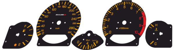 Nissan Skyline R34 Speedometer cluster tacho tachoumbau Nismo 300 km/h