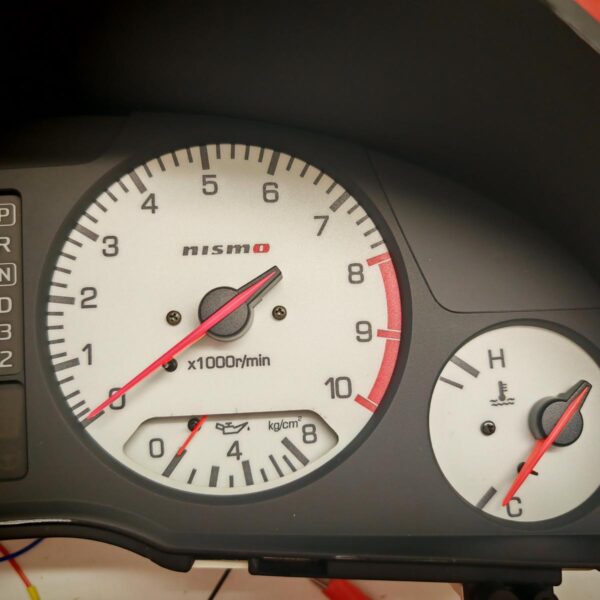 Nissan Skyline R34 gtt gtr Speedometer cluster conversion tacho tachoumbau Nismo mines 320 km/h kph conversion