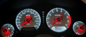 Nissan Skyline R34 gtt gtr Speedometer cluster conversion tacho tachoumbau Nismo mines 320 km/h kph conversion