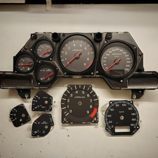 mazda rx-7 fd3s gauge cluster custom mazdaspeed recalibration calibration 300kmh meter speedometer
