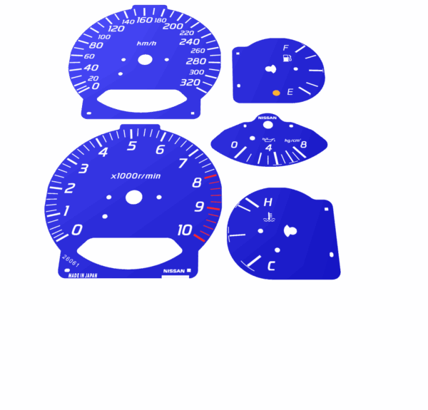 Nissan Skyline R34 gtt gtr Speedometer cluster conversion tacho tachoumbau Nismo mines 300 km/h kph